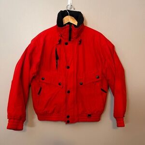 Obermeyer Jacket Mens Medium Red Insulated Ski Snowboard Winter Coat Vintage